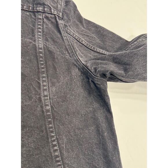 VTG Lee Men's Hard Rock Cafe Honolulu Trucker Jacket XL Black Denim Embroidered - Picture 11 of 11